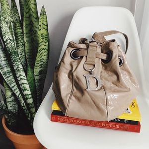 Dior Cannage Quilted Drawstring Bag